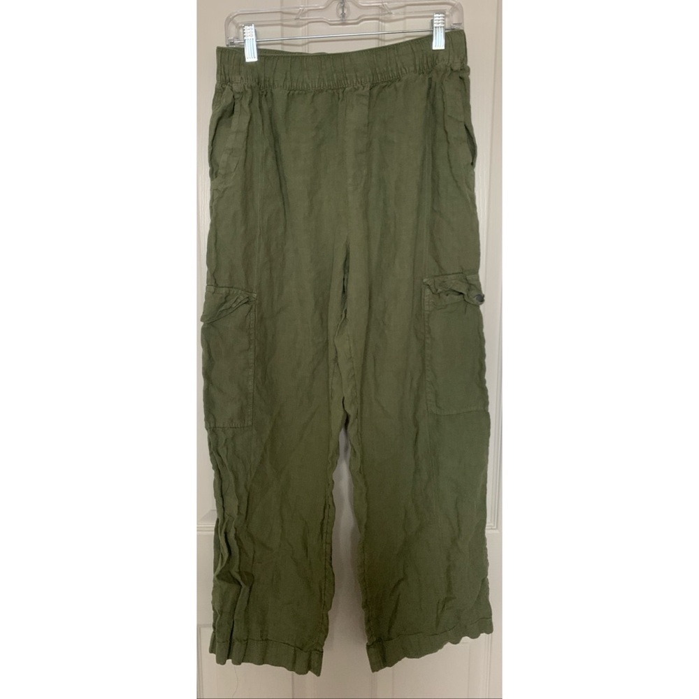 C&C California Green Linen Cargo Pants Women’s Size Large